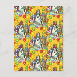 HISS N' FITZ KATZEN, KITTEN, MICH, FUNNY GEBURTSTA POSTKARTE