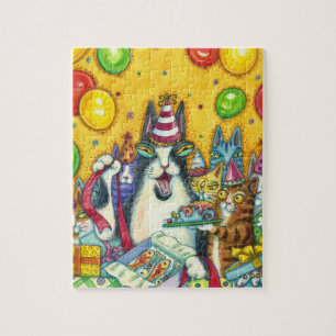 HISS N' FITZ KATZEN, KITTEN, MICH, FUNNY GEBURTSTA PUZZLE