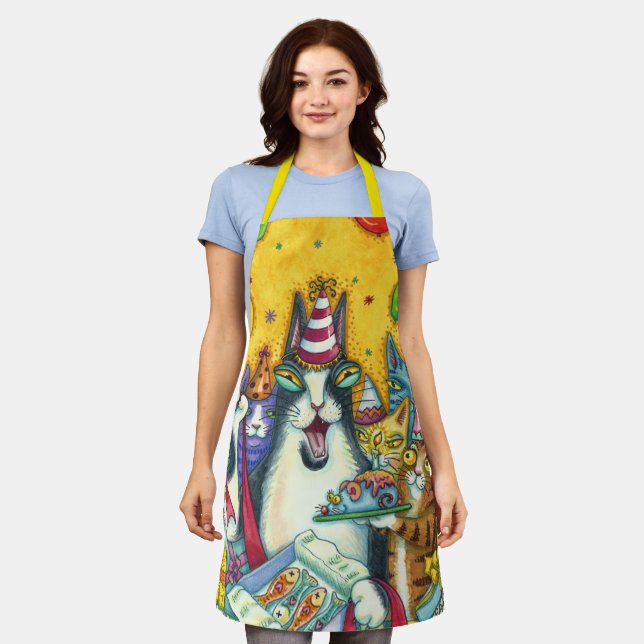 HISS N' FITZ KATZEN, KITTEN, MICH, FUNNY GEBURTSTA SCHÜRZE (Getragen)