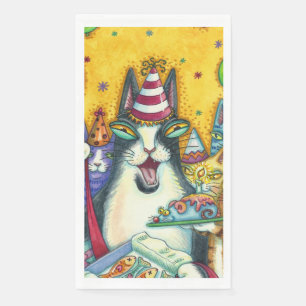 HISS N' FITZ KATZEN, KITTEN, MICH, FUNNY GEBURTSTA SERVIETTE
