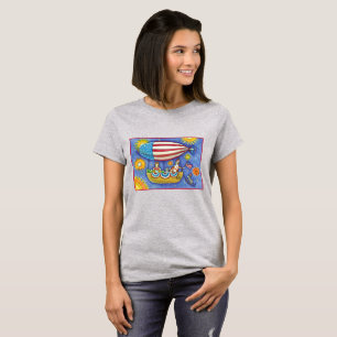 HISS N' FITZ KATZEN & MAUS AM 4. JULI ZEPPELIN T-Shirt