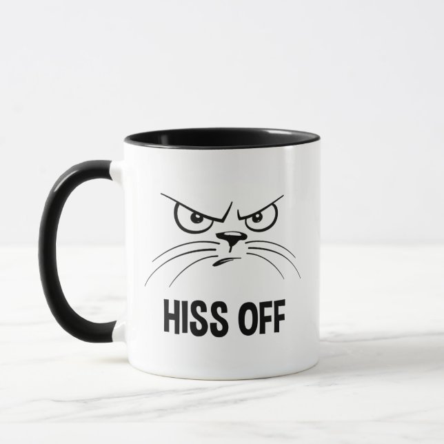 Hiss Off Funny Wonny Cat Tasse (Links)