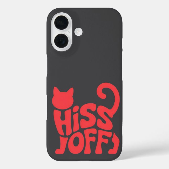 "Hiss Off – Katzen-Typografie-Design" Case-Mate iPhone Hülle (Rückseite)