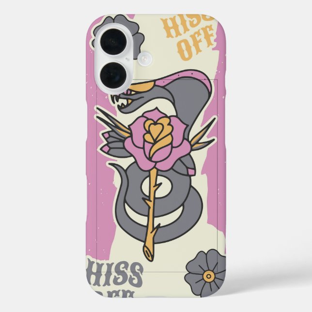 Hiss Off - Tattoo Snake Case-Mate iPhone Hülle (Rückseite)