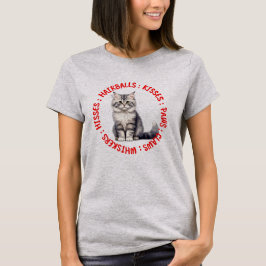 Hisses and Kisses, Britische Langhaarkatze T-Shirt