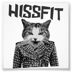 Hissfit Rebellennichtpassen-Miezekatze-Katze Fotodruck