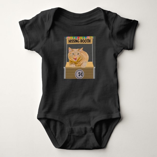 Hissing Booth Cat Baby Bodysuit Strampler (Vorderseite)