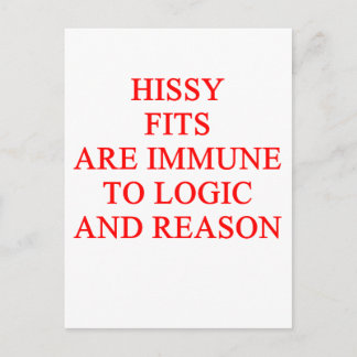 hissy fit postkarte