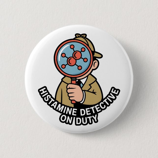 Histamin-Detektiv im Einsatz Awareness Button (Vorderseite)