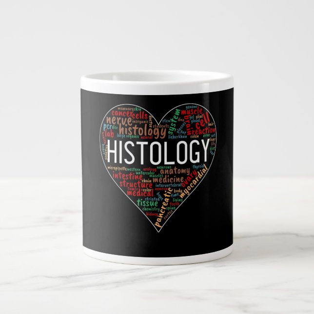 Histologie Histotechniker Heart Words Definition Jumbo-Tasse (Vorderseite)