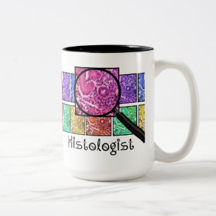 Histologist-Geschenke vergrößerter Zellen-Entwur Zweifarbige Tasse