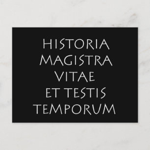 Historia magistra vitae et testis temporum postkarte