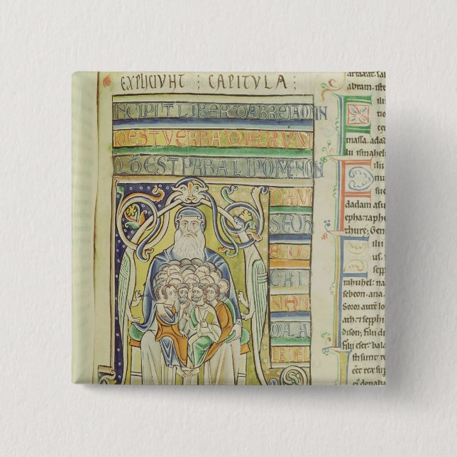 Historiated Buchstabe "A" Generationen darstellend Button (Vorderseite)