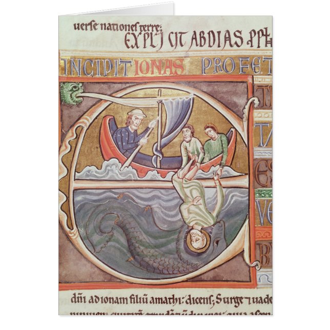 Historiated Initiale "E" Jonas darstellend (Vorne)