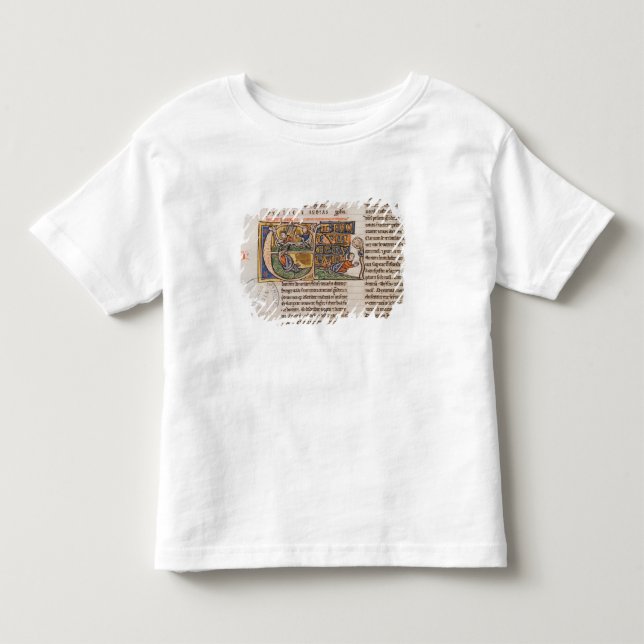 Historiated Initiale "E" Jonas darstellend Kleinkind T-shirt (Vorderseite)