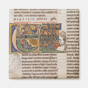 Historiated Initiale "E" Jonas darstellend Magnet