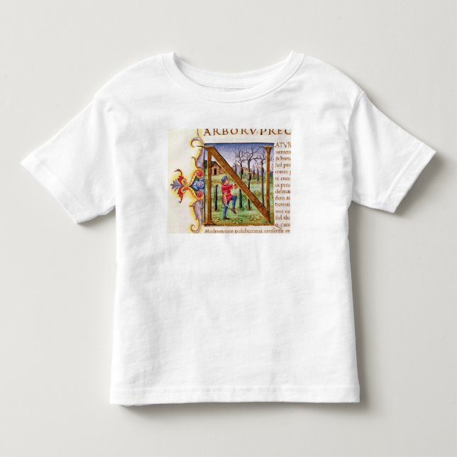 Historiated Initiale 'N Kleinkind T-shirt (Vorderseite)