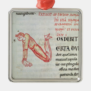 Historiated Initiale 'N Silbernes Ornament