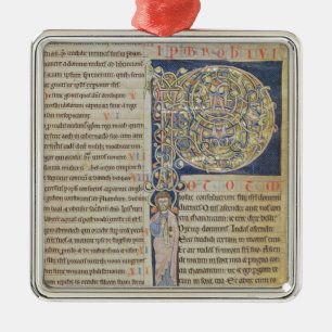Historiated Initiale 'P Silbernes Ornament