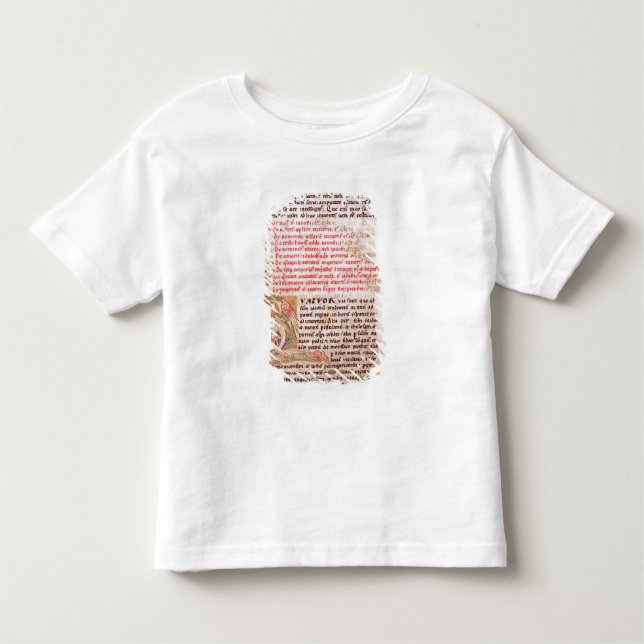 Historiated Initiale "Q" drei darstellend Kleinkind T-shirt (Vorderseite)