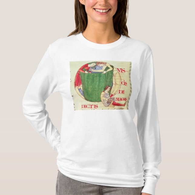 Historiated Initiale "Q" Textilkaufmänner T-Shirt (Vorderseite)