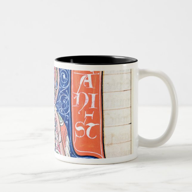 Historiated Initiale "R" 2 Zweifarbige Tasse (Rechts)