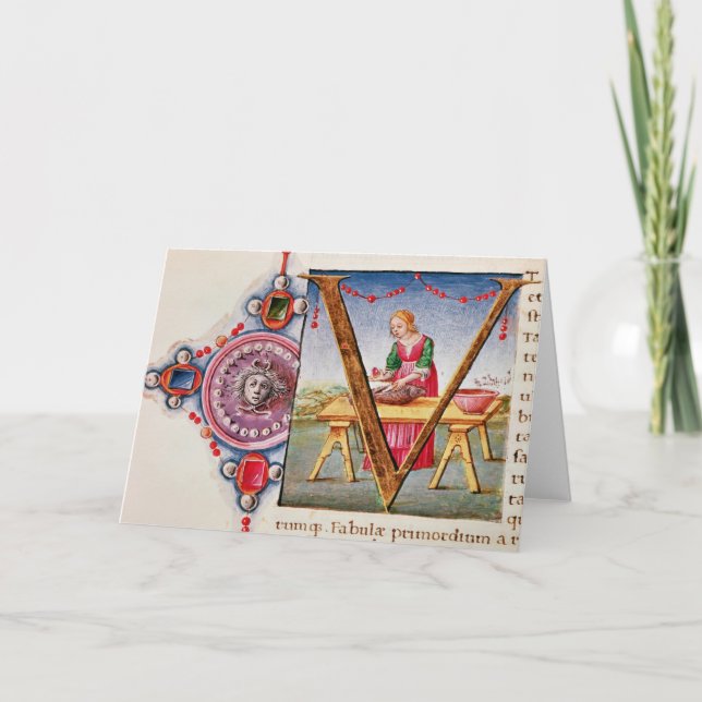 Historiated Initiale "V" darstellend (Vorderseite)