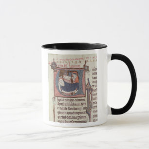 Historiated Initialen "U" und 'I Tasse