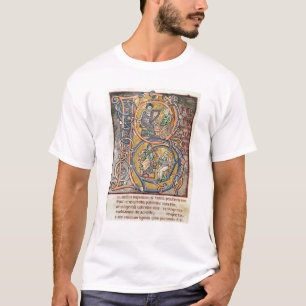 Historiated zeichnen "B ab", das König David T-Shirt