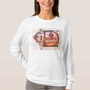 Historiated zeichnen "D ab", das einen Apotheker T-Shirt