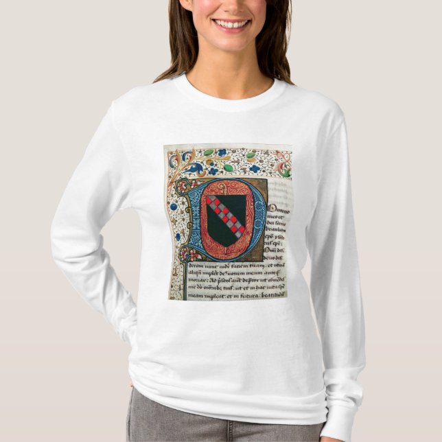 Historiated zeichnen "D ab", das Wappen darstellt T-Shirt (Vorderseite)
