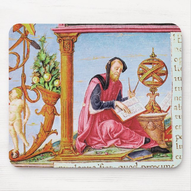 Historiated zeichnen "L" ab Plinius darstellend Mousepad (Vorne)