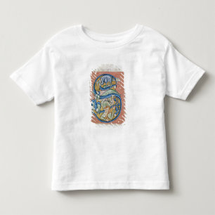 Historiated zeichnen "S ab", das einen Akrobaten Kleinkind T-shirt