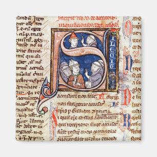 Historiated zeichnen "S ab", das Papst Gregory Magnet