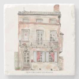 Historic Building New Orleans Watercolor Steinuntersetzer