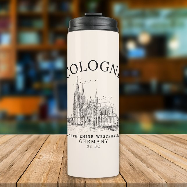 Historic Cologne Cathedral Germany Scenery Thermosbecher (Von Creator hochgeladen)