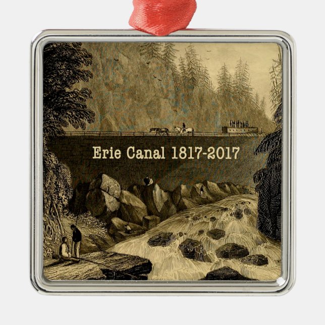 Historic Erie Canal Bicentennial Years Ornament Aus Metall (Vorne)