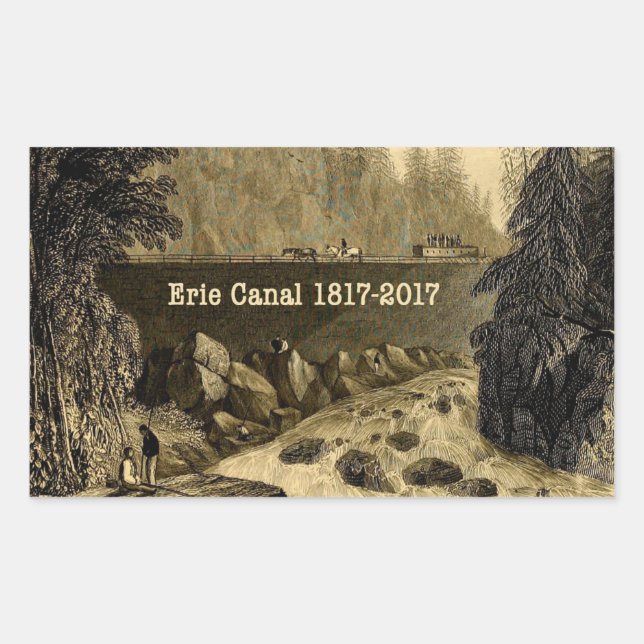 Historic Erie Canal Bicentennial Years Rechteckiger Aufkleber (Vorderseite)
