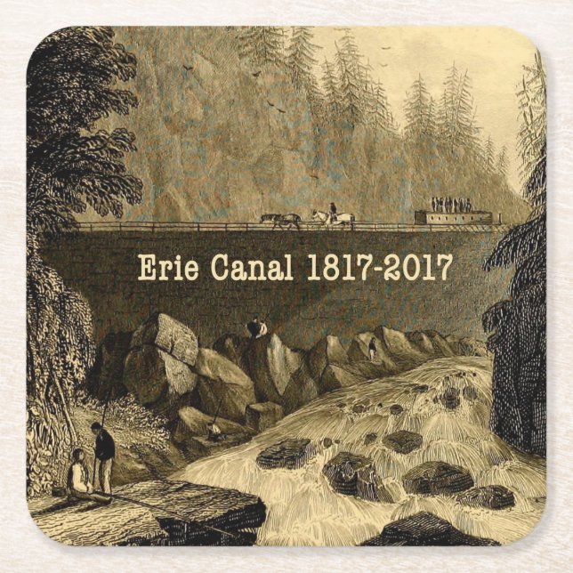 Historic Erie Canal Bicentennial Years Rechteckiger Pappuntersetzer (Vorderseite)