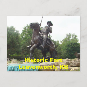 Historic Fort Leavenworth, KS- Buffalo Soldier Mon Postkarte