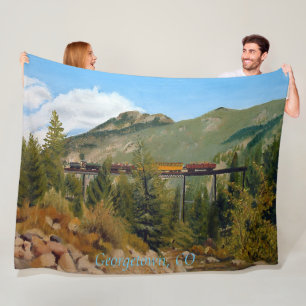 Historic Georgetown Colorado Steam Motor Train Fleecedecke