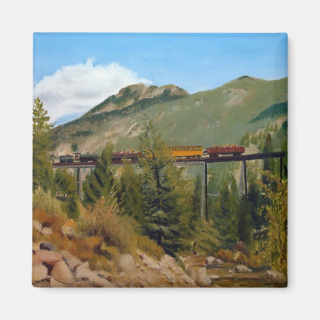 Historic Georgetown Colorado Steam Motor Train Ma Magnet (Vorne)