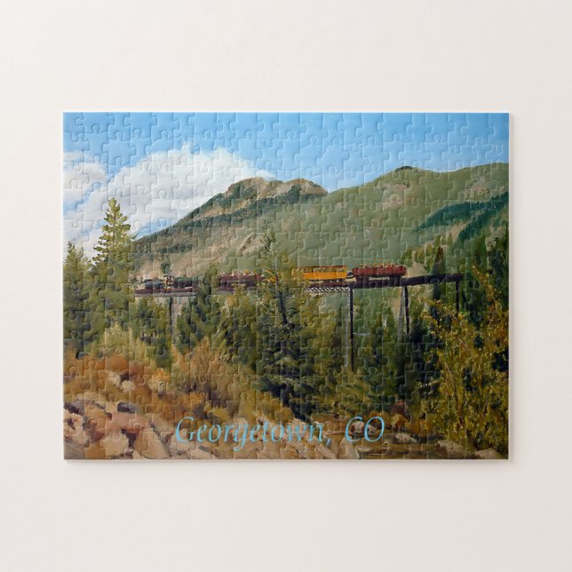 Historic Georgetown Colorado Steam Motor Train Puzzle (Horizontal)