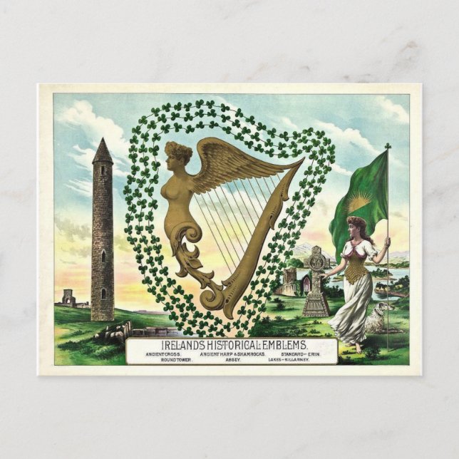 Historic Ireland St. Patrick's Day Postcard Postkarte (Vorderseite)