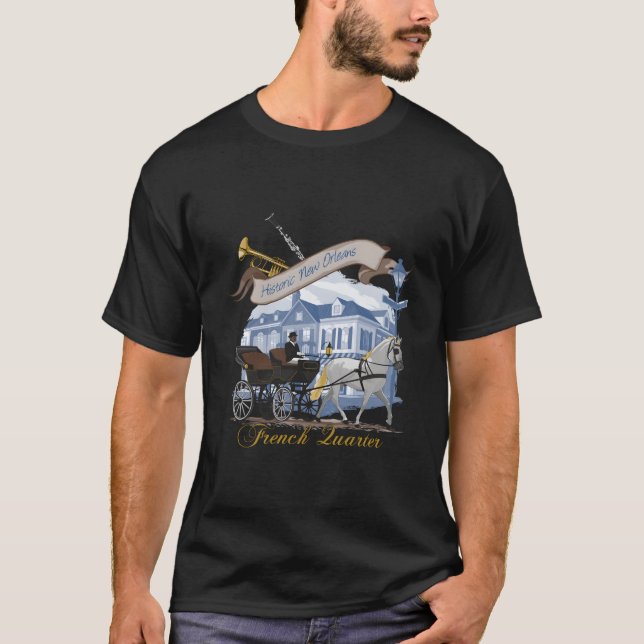 Historic New Orleans City Usa Travel T-Shirt (Vorderseite)