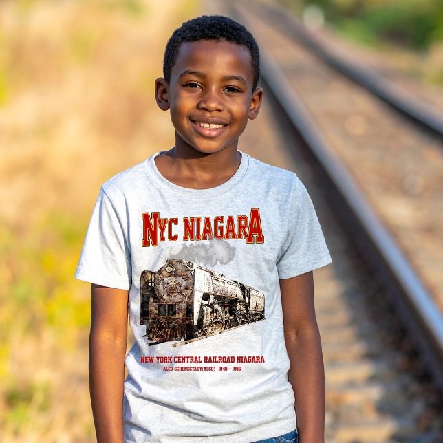 Historic NYC Niagara Train Steam Locomotive T-Shirt (Historic NYC Niagara Train Steam Locomotive. Boy Basic T-Shirt)