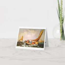 Historic Ocean Sail Fishing Thank You Card Dankeskarte