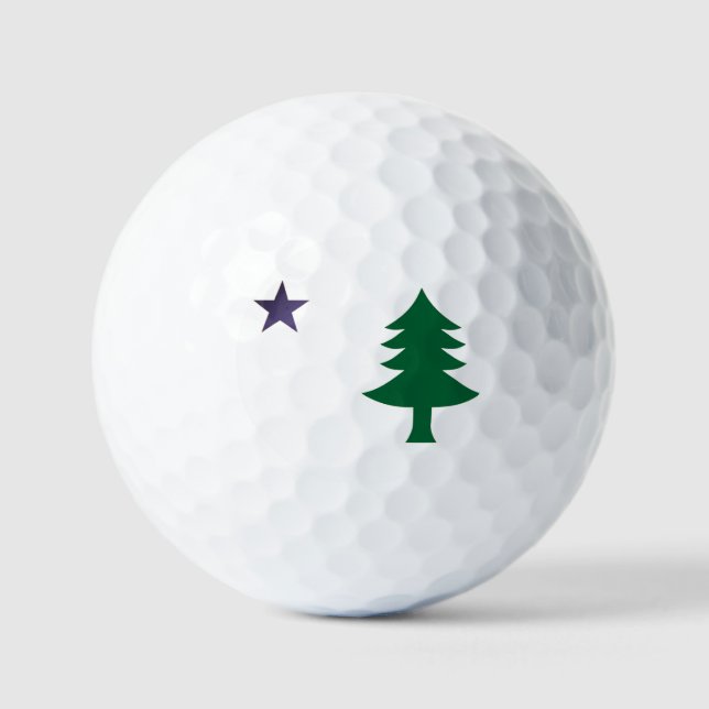 Historic Pine Tree Flag of Maine (1901–1909)  Golfball (Vorderseite)