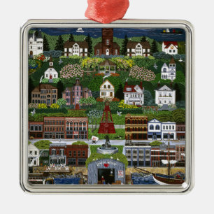Historic Port Townsend, Washington Silbernes Ornament