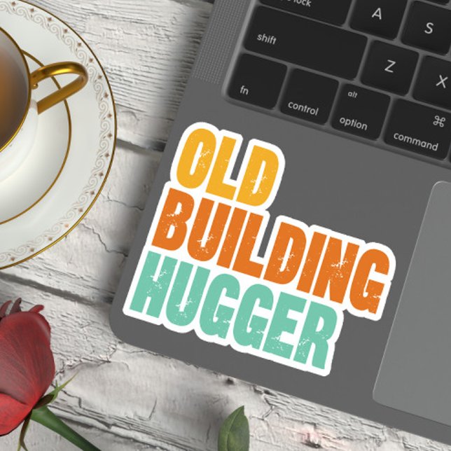 Historic Preservation, Old Building Hugger Vinyl Aufkleber (Von Creator hochgeladen)